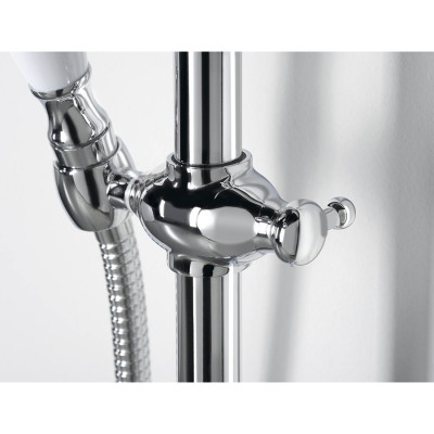 Set dus Sapho Kirke Retro cromat cu baterie inclusa