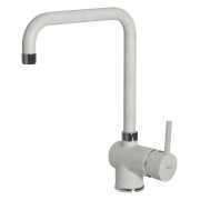 Baterie chiuveta bucatarie Elleci Senna granit alb