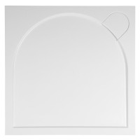 Cadita dus marmura compozit Gelco Larca 80x80x3 scurgere mascata