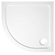 Cadita dus semirotunda marmura compozit Aqualine Tecmi Quadrant 80 x 80 cm