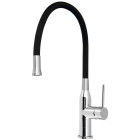 Baterie bucatarie dus mobil Sapho Sili Black