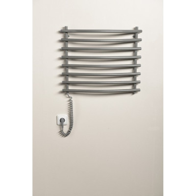 Radiator portprosop electric Aqualine 57x46 cm 72W gri metalizat