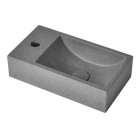 Lavoar ciment negru dreptunghiular Sapho Crest 40x22 stanga