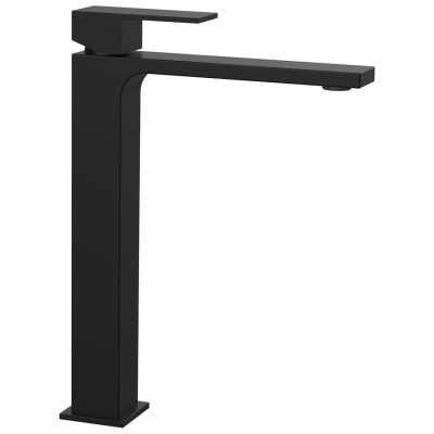 Baterie lavoar inalta de blat dreptunghiulara Sapho CubeMix neagra