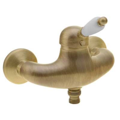 Baterie dus Retro bronz maneta portelan alb Sapho Kirke