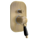 Baterie dus incastrabila Kirke Retro bronz periat, negru, 2 iesiri