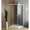 Cabina dus patrata 90x90x185 Aqualine Alain usi culisante, semitransparenta