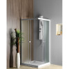 Cabina dus patrata 90x90x185 Aqualine Alain usi culisante, semitransparenta