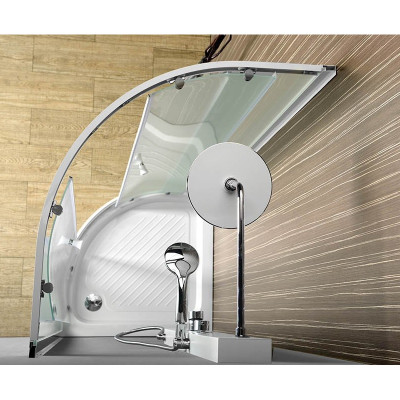 Cabina dus semirotunda mata Aqualine Arlen 90 x 90 x 185