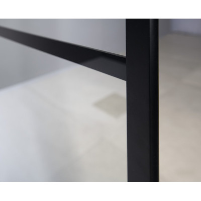Cabina dus walk-in profile negre 120 cm Gelco