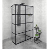 Cabina dus walk-in profile negre 120 cm Gelco