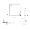 Cabina dus walk-In profile negre 140 cm Gelco