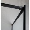 Cabina dus walk-in profile negre 70-110 cm Gelco