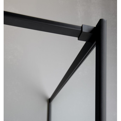 Cabina dus walk-in profile negre 70-110 cm Gelco