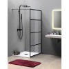 Cabina dus walk-in profile negre 70-110 cm Gelco