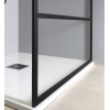 Cabina dus walk-in profile negre 70-110 cm Gelco