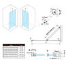 Cabina dus Walk-In sticla transparenta 8 mm profile cromate Polysan Esca