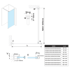 Cabina dus Walk-In sticla fumurie si profile cromate Polysan Esca Cabina dus Walk-In sticla fumurie si profile cromate Polysan Esca