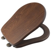 Capac toaleta lemn masiv cu balamale bronz Kerasan Retro