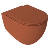 Vas WC suspendat caramiziu terracotta Isvea Infinity