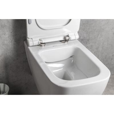 Vas WC suspendat dreptunghiular Isvea VEA Rimless 34.5 x 52 cm