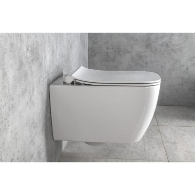 Vas WC suspendat dreptunghiular Isvea VEA Rimless 34.5 x 52 cm