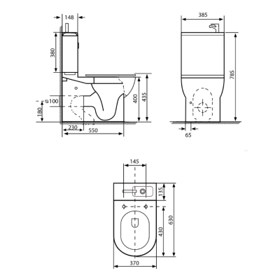 Vas WC cu lavoar incorporat 2 in 1 Aqualine Jalta Hygie Vas WC cu lavoar incorporat 2 in 1 Aqualine Jalta Hygie