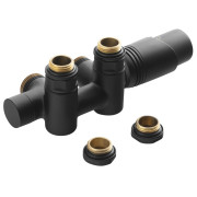 Robinet radiator calorifer cu racorduri rezistenta electrica si termostat Bruckner Whicher negru
