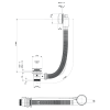Ventil cada cu preaplin Polysan Marble 975 mm, alb