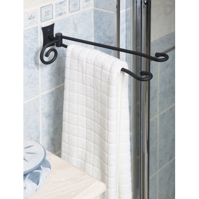 Suport prosoape de perete otel negru stil industrial MetaForm