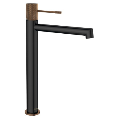 Baterie dus inalta de blat neagra cupru Sapho Solaris