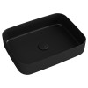 Lavoar dreptunghiular negru pe blat 50 x 36 Isvea Infinity