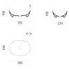 Lavoar oval albastru pe blat 50 x 35 GSI Pura Lavoar oval albastru pe blat 50 x 35 GSI Pura