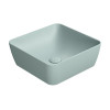 Lavoar patrat albastru pe blat 38 x 38 Nubes DualGlaze