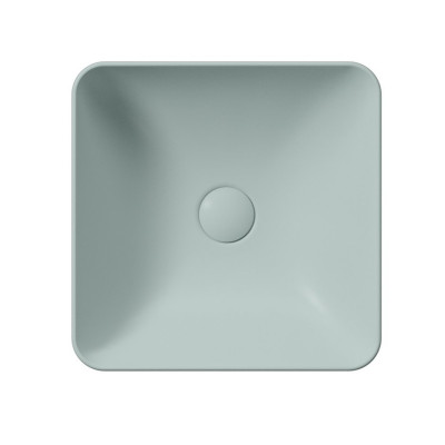 Lavoar patrat albastru pe blat 38 x 38 Nubes DualGlaze