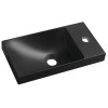Lavoar mic negru marmura compozit 40 x 22 cm Sapho Agos