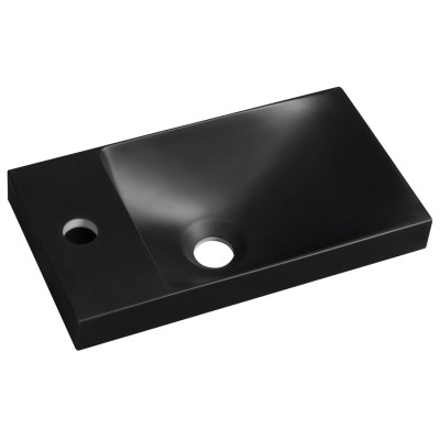 Lavoar mic negru marmura compozit 40 x 22 cm Sapho Agos Lavoar mic negru marmura compozit 40 x 22 cm Sapho Agos