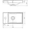 Lavoar mic negru marmura compozit 40 x 22 cm Sapho Agos Lavoar mic negru marmura compozit 40 x 22 cm Sapho Agos