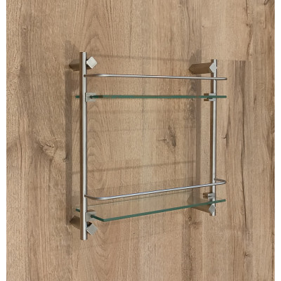 Etajera baie otel inox si sticla securizata AV Plus