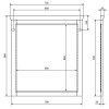 Oglinda baie Retro rama lemn masiv alb antichizat Sapho Cross 70 x 80 cm