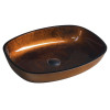 Lavoar baie sticla finisaj cupru 54 x 39.5 cm Sapho Kvaore