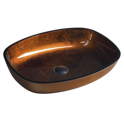 Lavoar baie sticla finisaj cupru 54 x 39.5 cm Sapho Kvaore