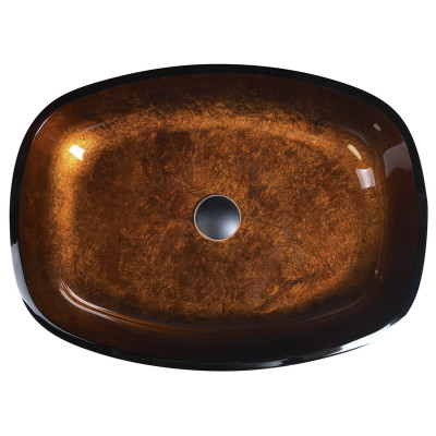 Lavoar baie sticla finisaj cupru 54 x 39.5 cm Sapho Kvaore