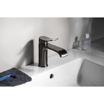 Baterie lavoar gun metal Sapho