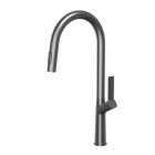 Baterie chiuveta bucatarie gun metal cu dispersor extractibil doua functii Unixa Graphite