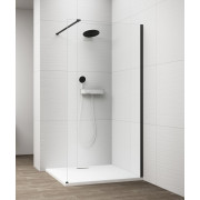 Cabina dus Walk-In profile negre sticla transparenta 8 mm grosime Polysan Esca