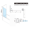 Paravan cada rabatabil sticla securizata profil cromat 75 x 150 cm Polysan Rota Paravan cada rabatabil sticla securizata profil cromat 75 x 150 cm Polysan Rota