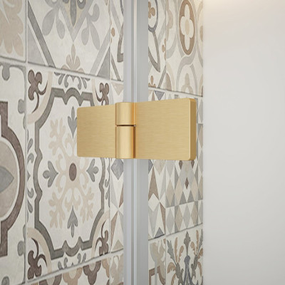 Cabina dus profile aurii 80 x 80 x 200 cm Gelco Trinity stanga