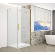 Cabina dus profile aurii sticla mata 8 mm Gelco Trinity 80 x 80 x 200 cm