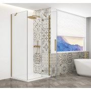 Cabina dus profile aurii 90 x 90 x 200 cm Gelco Trinity dreapta